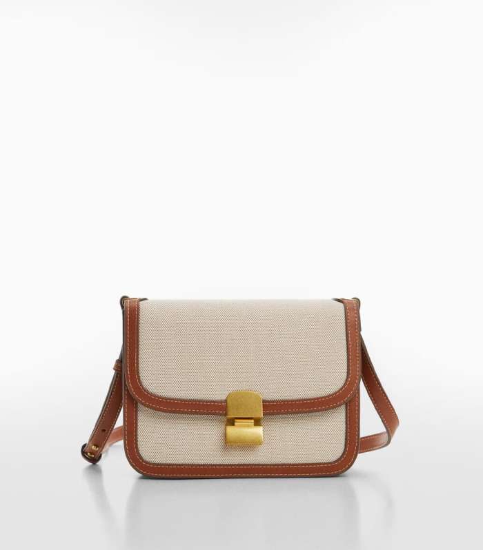 Crossbody bag with flap